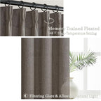 Pleated Chocolate Tart Natural Linen Curtains 96 Inches Long - Image 4