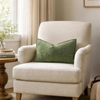 MIULEE Decorative Lumbar Throw Pillow Covers 12x20 Inch Sage Green 2 Pack | - Image 4