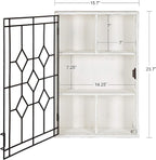 Kate and Laurel Megara Decorative Wooden Wall Hanging Curio Cabinet - Image 3