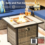 ovios 7 Pieces Patio Furniture Set, Outdoor Wicker Sectional Sofa - Image 6