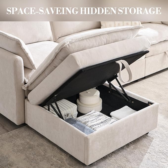 112.6" Modular Sectional Cloud Couches - Image 4