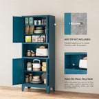YAUWOH 69" Tall Metal Pantry Cabinet - Image 4