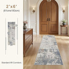 UERMEI 2x6 Washable Runner Rug for Hallway, Non Slip Low Pile Kitchen Carpet - Image 7