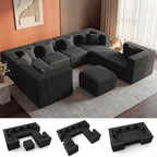 MONVANE Modular Sectional Sofa, Oversized 8 Seat Convertible U Shaped Couch by MONVANE