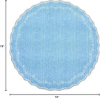 GarveeHome Round Rugs 6ft Scalloped Washable Circle Rug - Image 2