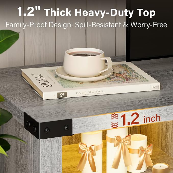 YESHOMY LED Fireplace TV Stand - Image 9