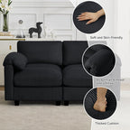114'' Sectional 4 Seater Couch, Oversized Modular Couches - Image 3