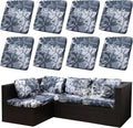 8Pcs Outdoor Cushion Covers, Elastic Patio Cushion Covers | Washable, by dreahoteztil
