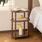 MaxSmeo Small Side Table, 3-Tier Small End Table, Modern Oval Night Stand - Image 8