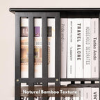 YOWOS Rotating Bookshelf Tower, 360° Display Spinning Bookcase, Bamboo - Image 8