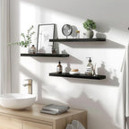 YYWUOJJ Wood Floating Shelves for Wall Decor, Rustic Wall Shelves for Bedroom - Image 2