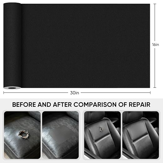 Leather Repair Tape, 16 x 30 Inches Self Adhesive Leather Repair Patch，Leather - Image 2