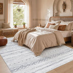 cotiled Boho 8x10 Area Rugs for Living Room: Large Moroccan Washable Rug | - Image 5
