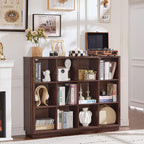 Joaxswe 12 Cube Storage Organizer, Wood Floor Standing 3-Tier Cubby Bookcase - Image 9