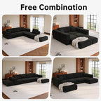 152'' Oversized 2-in-1 Modular Sectional Sofa Bed, Modern Boneless Couch - Image 5