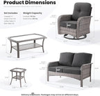ovios 8-Piece Patio Furniture Set, Outdoor Wicker Sofa - Image 9