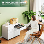 Letaya 3 Drawer Mobile File Cabinet - Image 4