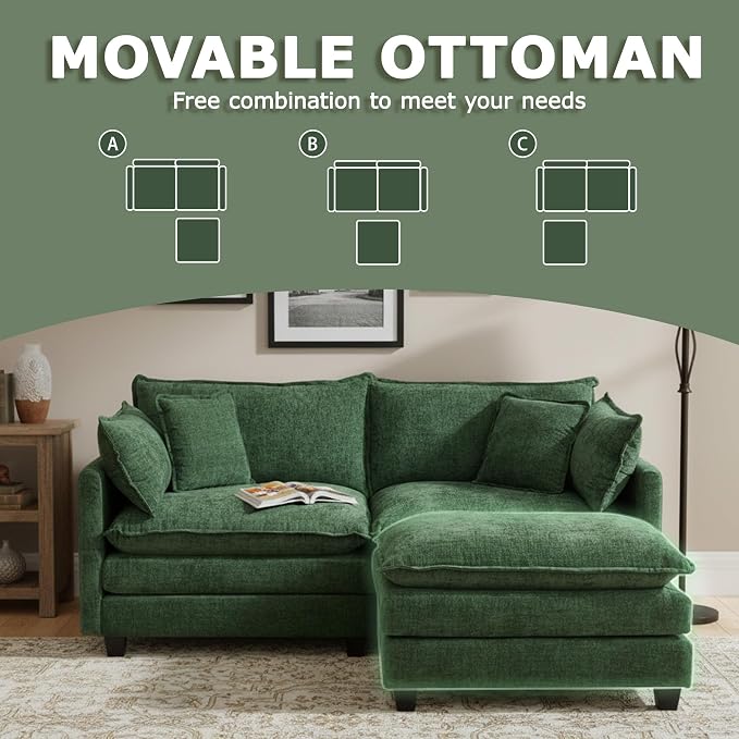 78” Modular Sectional Sofa, L Shaped Cloud Couch - Image 5
