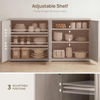 SICOTAS Buffet Cabinet with Storage Accent Sideboard Modern Credenza with Doors - Image 5