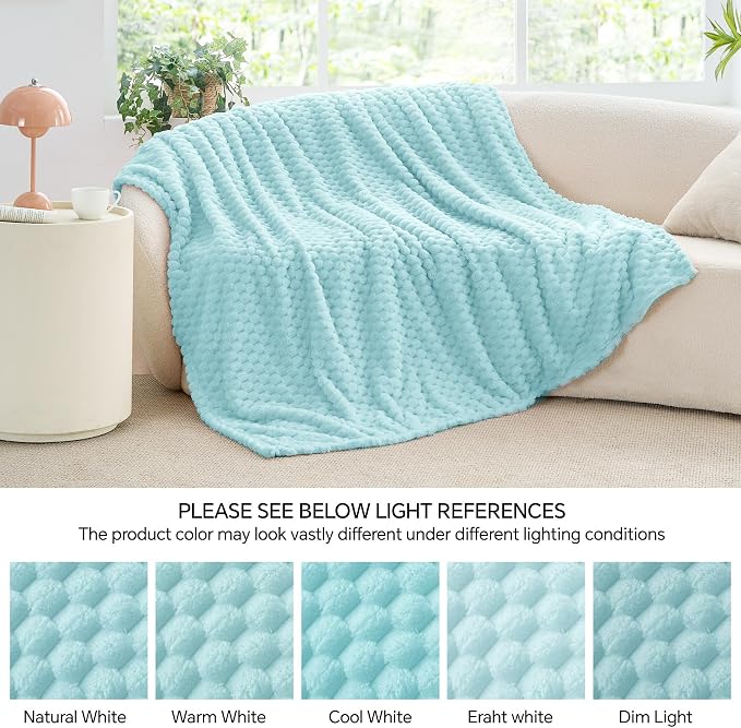 BEDELITE Cloud Blue Throw Blanket - Image 7