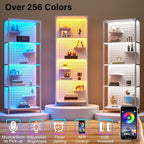 kepptory Display Case with LED Lights, Display Cabinet with Glass Storage - Image 4