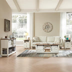 AMERLIFE Farmhouse 4-Piece Living Room Set, Entryway Console - Image 3