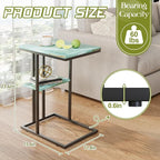 C Shaped End Side Table, Couch Sofa Table - Image 2