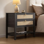 SICOTAS Night Stand with Drawers and Storage Shelf - Image 6
