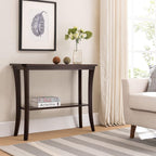 Leick Home Boa Console Table, Solid Wood, Bottom Display Shelf, Narrow Depth - Image 10