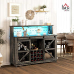HOMCOM Farmhouse Coffee Bar Cabinet - Image 3