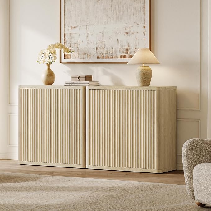 SICOTAS Buffet Cabinet with Storage Sideboard Accent Modern Credenza with Doors - Image 8