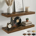 Dreamland Floating Shelves for Wall, 2 Pack Rustic Wooden Wall Shelves by Dreamland
