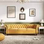AVZEAR 3 seat Sofa, Velvet Sofa Living Room Large Sofa Modern Chesterfield - Image 5