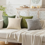 MIULEE Decorative Couch Throw Pillow Covers 20x20 Inch Neutral Cream 2 Pack | - Image 8