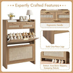 HOKYHOKY Rattan Shoe Storage Cabinet - Image 7