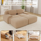 Boneless Sectional Couch, No Assembly Required, 81.8” U Shaped Modular Cloud - Image 9