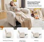 24" Extra Wide Swivel Rocker Recliner Chair - Image 4