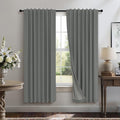 Gray Black Out Curtains 72 Inch Long by Pitalk