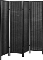 Roundhill Furniture Inkwell 4-Panel Bamboo Room Divider, Folding Portable - Image 9