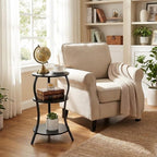 Vintage Small Round Side Table, 3-Tier Slim Waist Circular End Table - Image 6