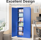 SISESOL Blue Metal Storage Cabinet - Image 7