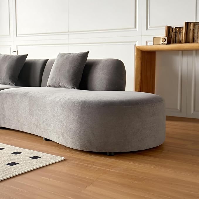 Container Furniture Direct 132" Curved Sofa - Image 6