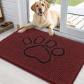 OLANLY Dog Door Mat for Muddy Paws 36x24, Paw Print Design Chenille Mud Mat | by OLANLY