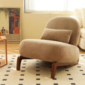 KEIKI Velvet Accent Chair, Armless Cloud Chair by KEIKI