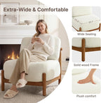Mid Century Modern Accent Chair Set of 2, Upholstered Armless Lounge Chair - Image 3