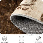 6x6 Area Rugs - Modern Abstract Washable Rug, Ultra Soft Non Slip Low Pile - Image 5