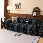 VClife Bohemian Couch Cover, Vintage Moroccan Tribal Geometric Chenille Couch - Image 3