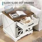 RALGEND White Farmhouse End Table - Image 5