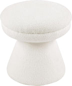 Furniture of America Rami Modern 18-inch Mushroom-Shape Upholstered Ottoman - Image 3