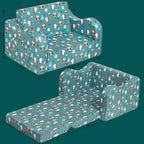 MOMCAYWEX Kids Sofa, 2-in-1 Flip-Out Foam Couch, Foldable Soft Play Lounge Chair - Image 3
